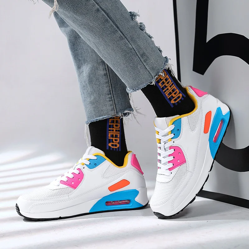 

2020 Mens Casual Shoes Fashion Male Sneakers Air Cushion Breathable Sports Running Shoes PU Mesh Tenis Masculino Adulto Men Shoe