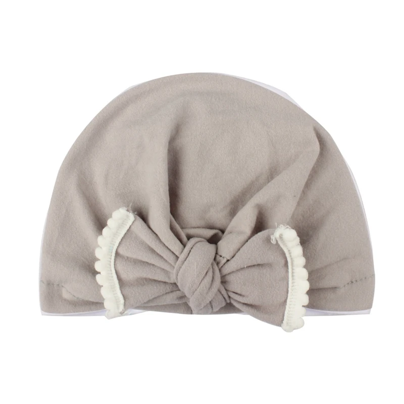 

4 Pcs Newborn Baby Boys Girls Soft Turban Caps Baby Bow Indian Hat Pullover Hat Cap Beanie Bow Knot Wrap Hats Baby Gifts