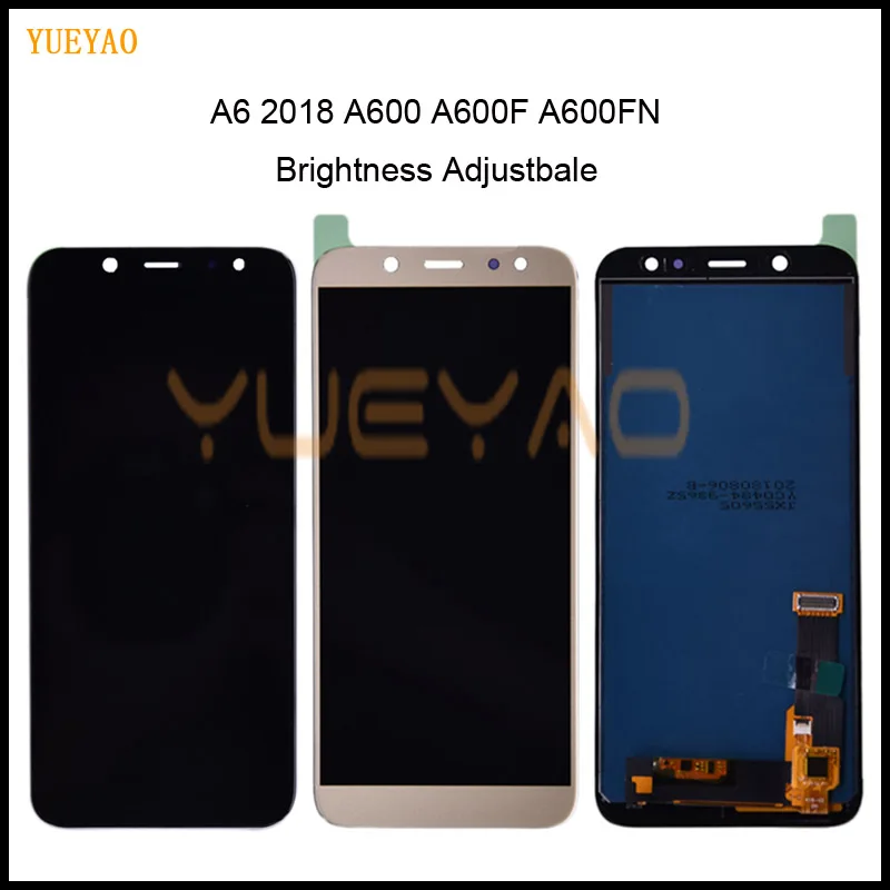ЖК-дисплей с дигитайзером сенсорного экрана для Samsung Galaxy A6 2018 A600F A600FN регулировка