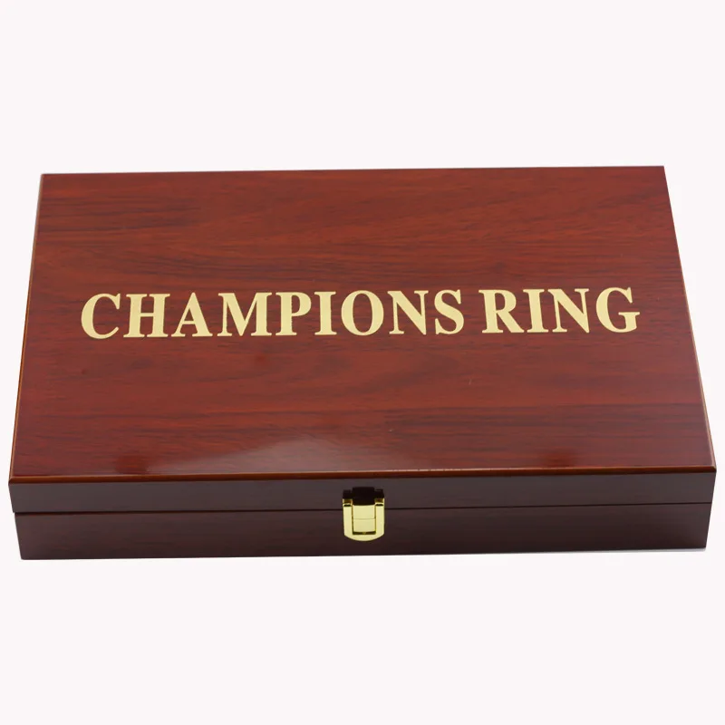 

31 Hole Championship Ring Wooden Box With Logo Solid Jewelry Box