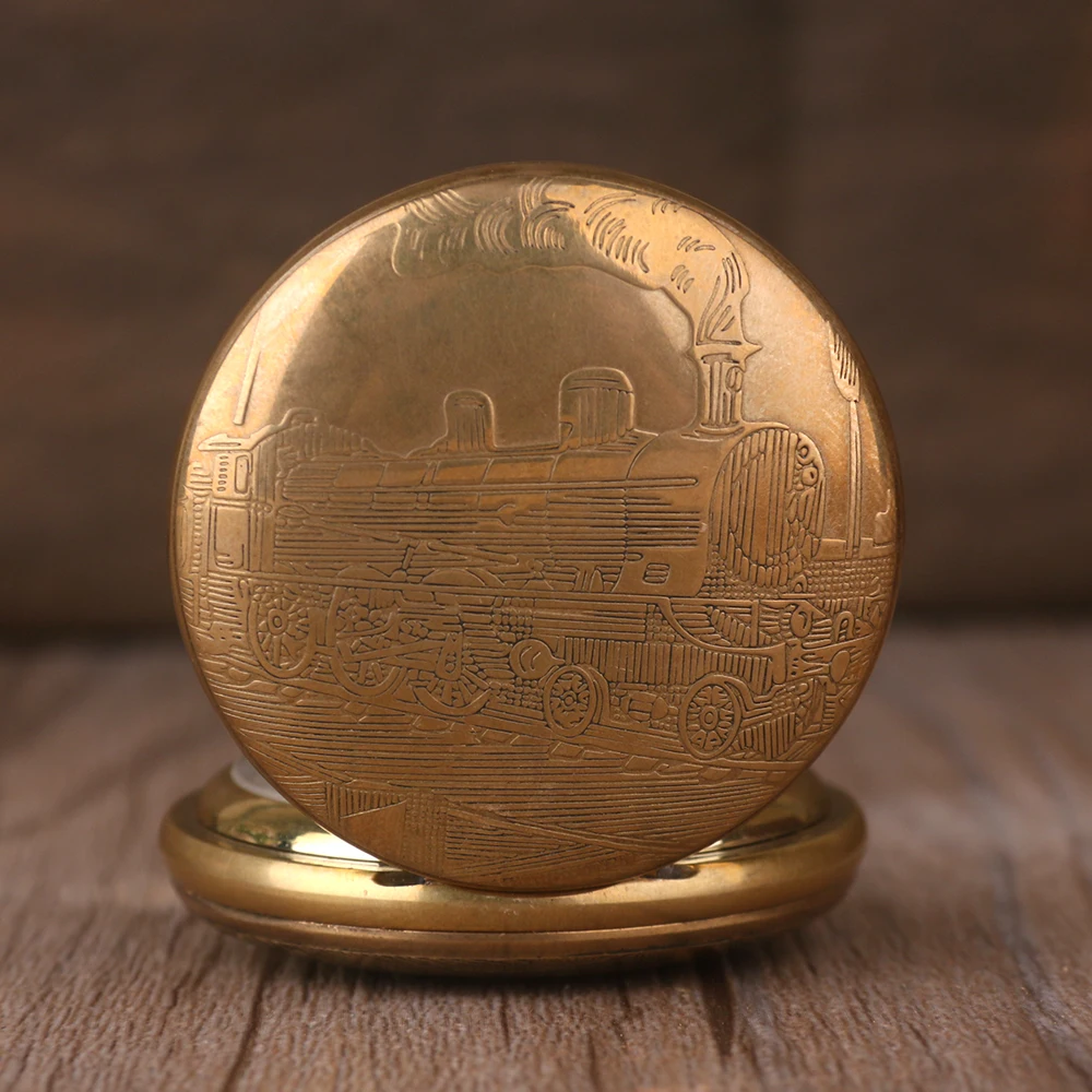 LONDON New Golden Mechanical hand wind Watches Steampunk Vintage Pocket Watches For Men Women Gift reloj de bolsillo