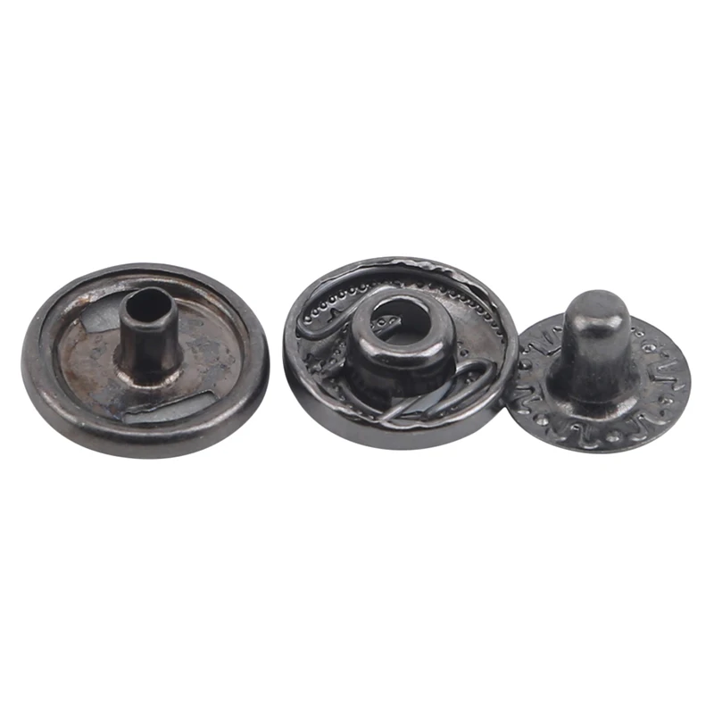 

40-120 Sets Of Boxed Buttons + Tool Metal Pure Copper Four-In-One Button Tool Set Leather Snap Button Set