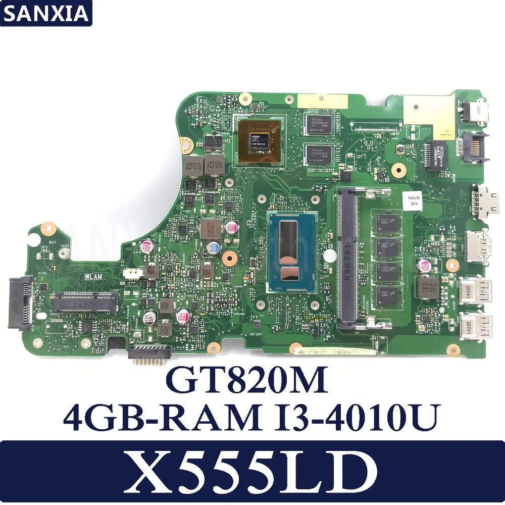 

KEFU X555LD Laptop motherboard for ASUS X555LD X555LP X555LA onboard mainboard 4G-RAM I3-4010U GT820M