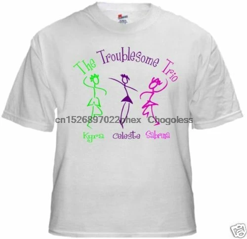 Персонализированная футболка для девушки от двух до пяти друзей|Мужские