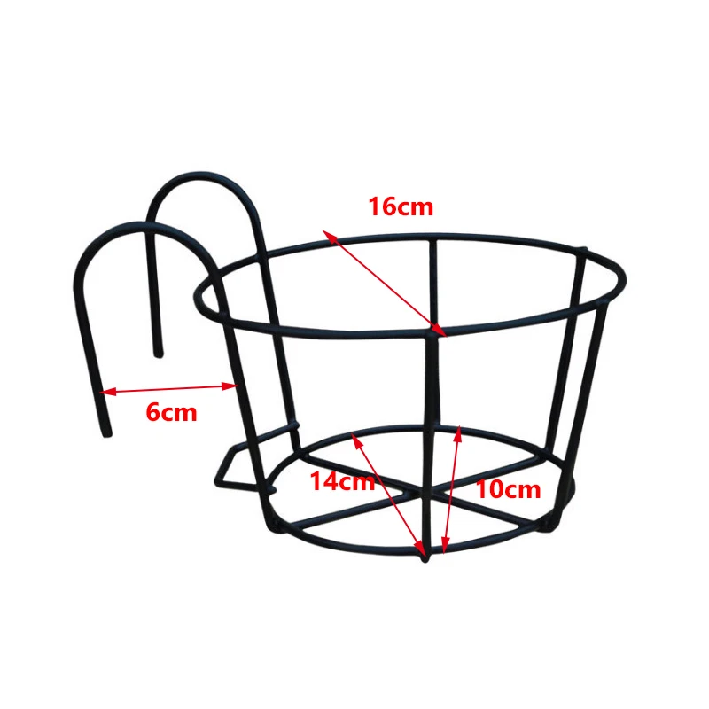 

10Pcs Balcony Flower Rack Hanging Iron Wire Rack Flower Pot Holder Plant Stands