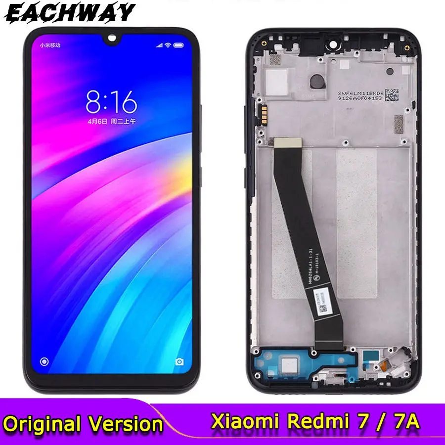 Для Xiaomi Redmi 7 LCD 7A дисплей сенсорный экран дигитайзер с рамкой запасные части Snapdragon