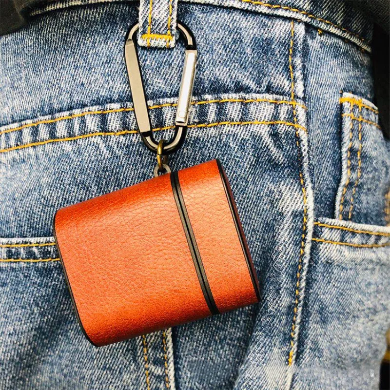 Роскошный кожаный чехол для наушников Apple Airpods PU+ PC чехол s Для Airpods Case коробка для наушников кожаный защитный чехол s кожа Прямая поставка