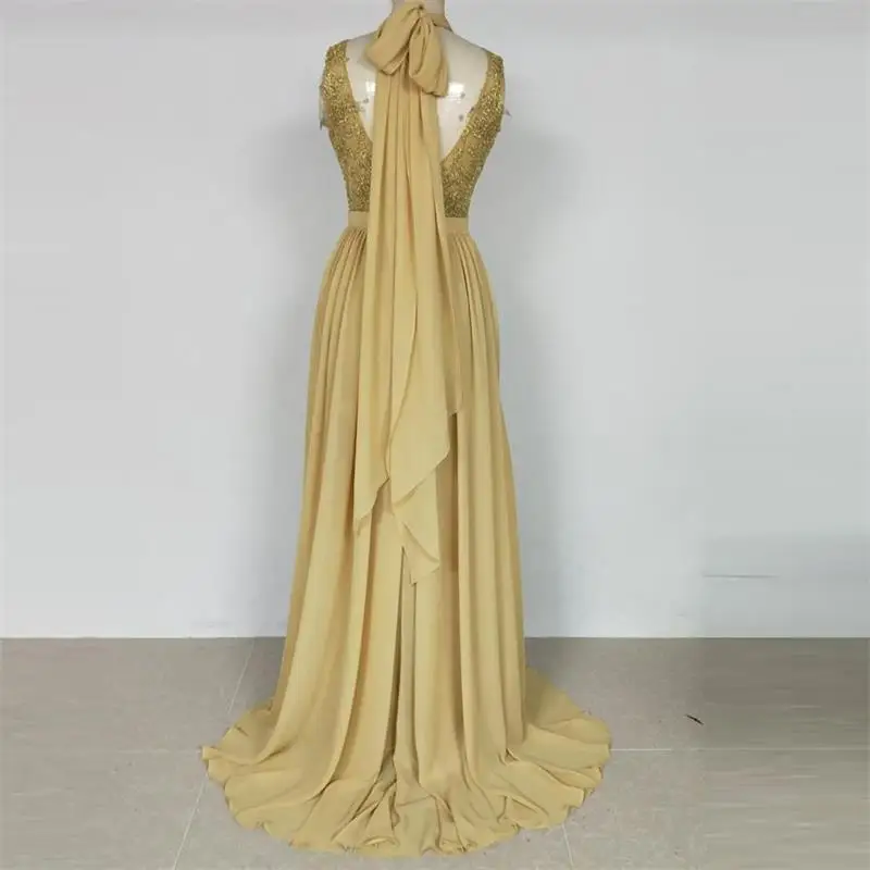 2020 вечерние платья с высоким горлом Vestifdos de Noiva трапециевидной формы настоящие