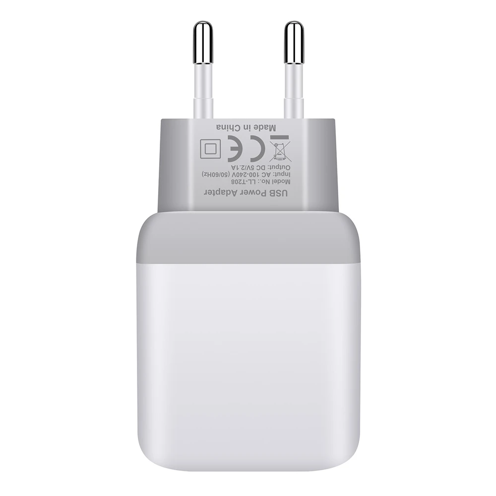 Bakeey 2.1A Dual Port USB Charger Adapter LED Blue Light Fast Charging For Phone 5G | Мобильные телефоны и аксессуары