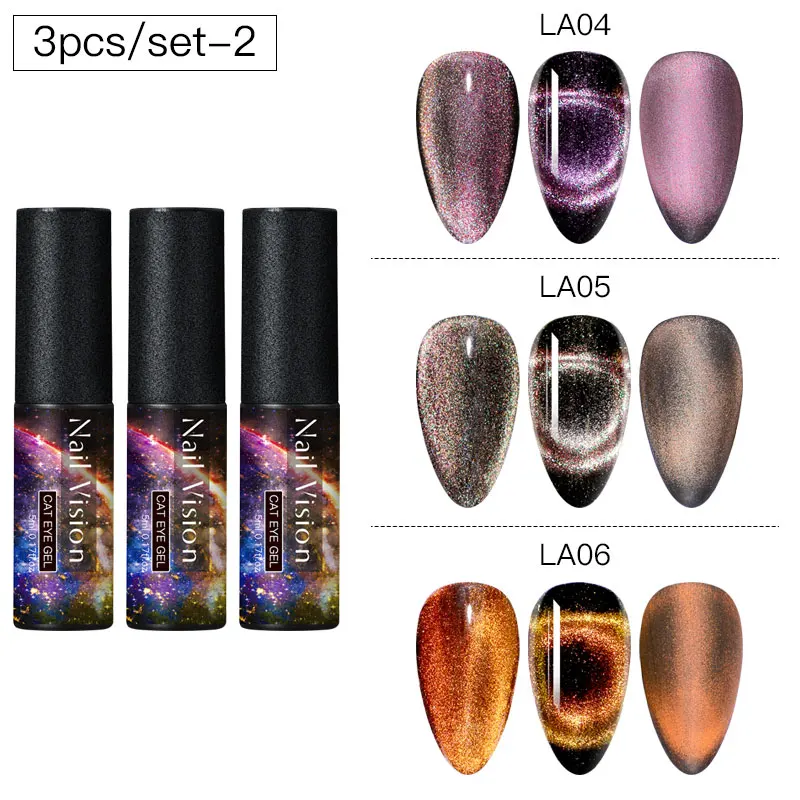 ZH08052 Nail Vision 9D Galaxy Cat Eye гель-Хамелеон Гель для ногтей длительный Galaxy Star эффект кошачьих глаз замачивается УФ/светодиодный - Цвет: ZH08052