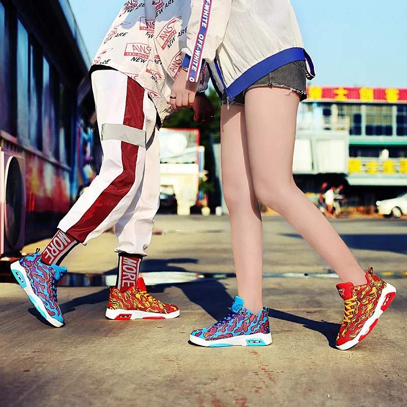 

New couple casual basketball shoes comfortable casual non-slip sneakers men and women sneakers air cushion outsole breathable