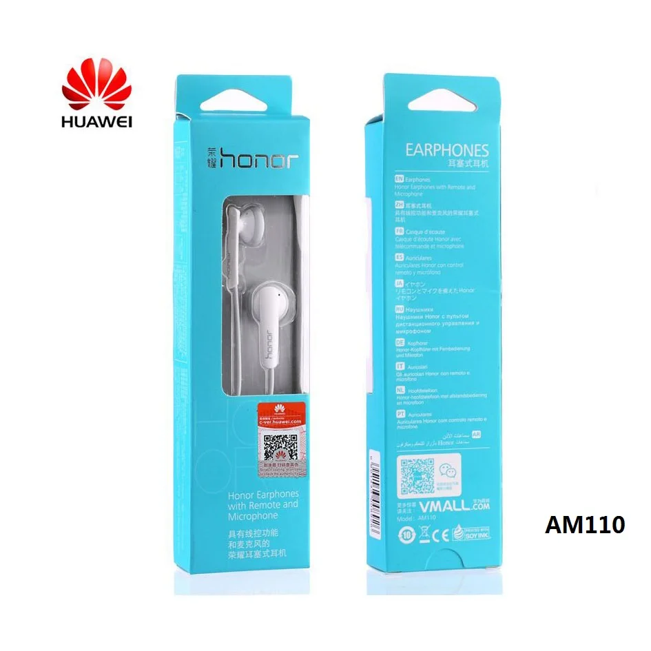 Наушники Huawei Honor AM110 с глубокими басами наушники Dolby микрофоном и пультом