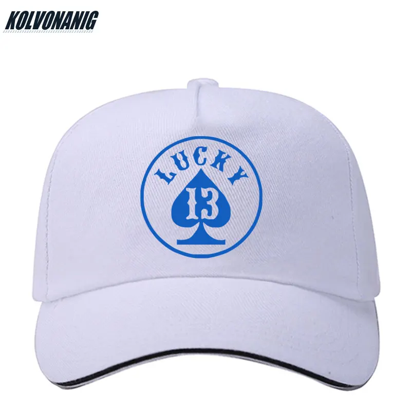 

Summer Fun Lucky Number 13 Poker Printed Baseball Cap Adjustable Snapback Hats For Men/Women Cotton Hip Hop Outdoors Sun Caps