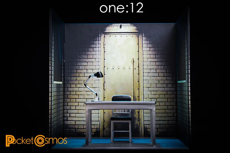 

PCTOYS 1/12 Interrogation Room Scene Accessories PC006 Table Chair Set Model Fit 6'' Soldier Action Figure Body