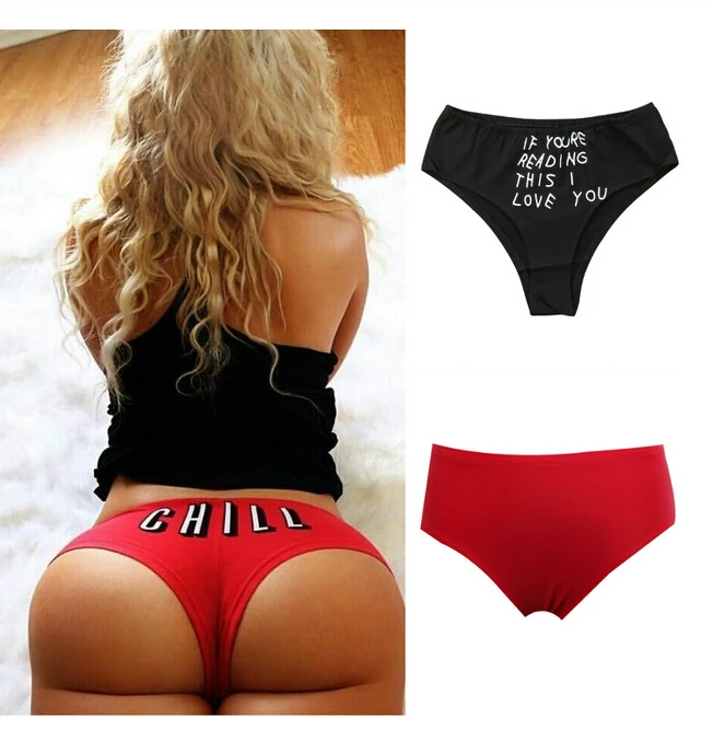 Женские сексуальные интимные бразильские Трусы-стринги с рюшами и буквами