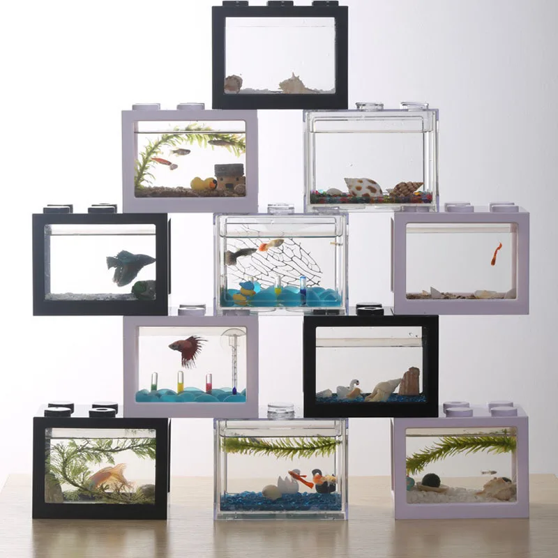 

4 шт. акриловые креативные настольные мини-аквариумные золотые аквариумные украшения для дома декорация ландшафт для аквариума