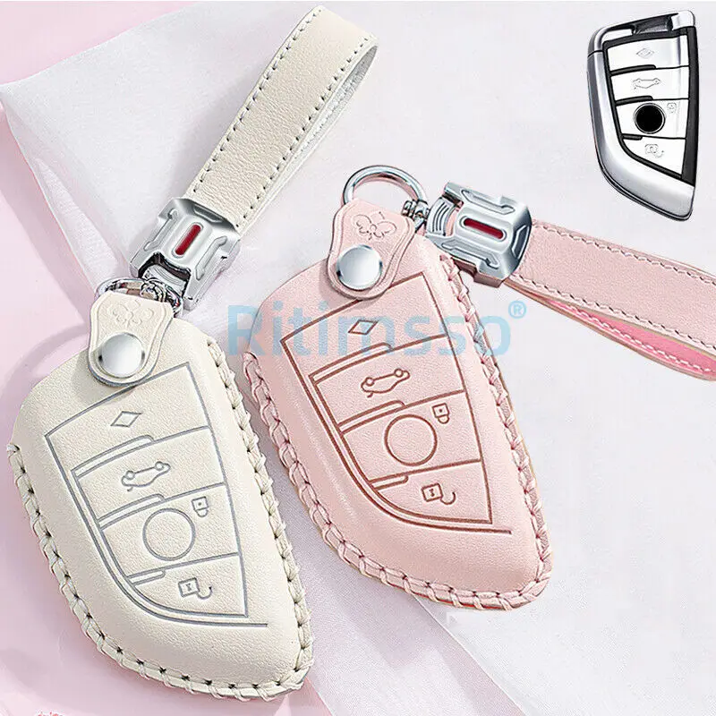 

Кожаный чехол для автомобильного ключа, чехол для Bmw F20 G30 G20 X1 X3 X4 X5 G05 X6, аксессуары, держатель для автомобильного стайлинга, защитный чехол дл...