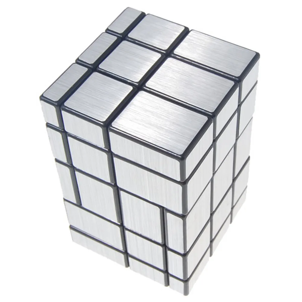 Новинка года 3x3x5 Соединенные зеркальный волшебный куб черный, серебристый цвет развивающие игрушки специальные игрушечные лошадки - Цвет: Sliver
