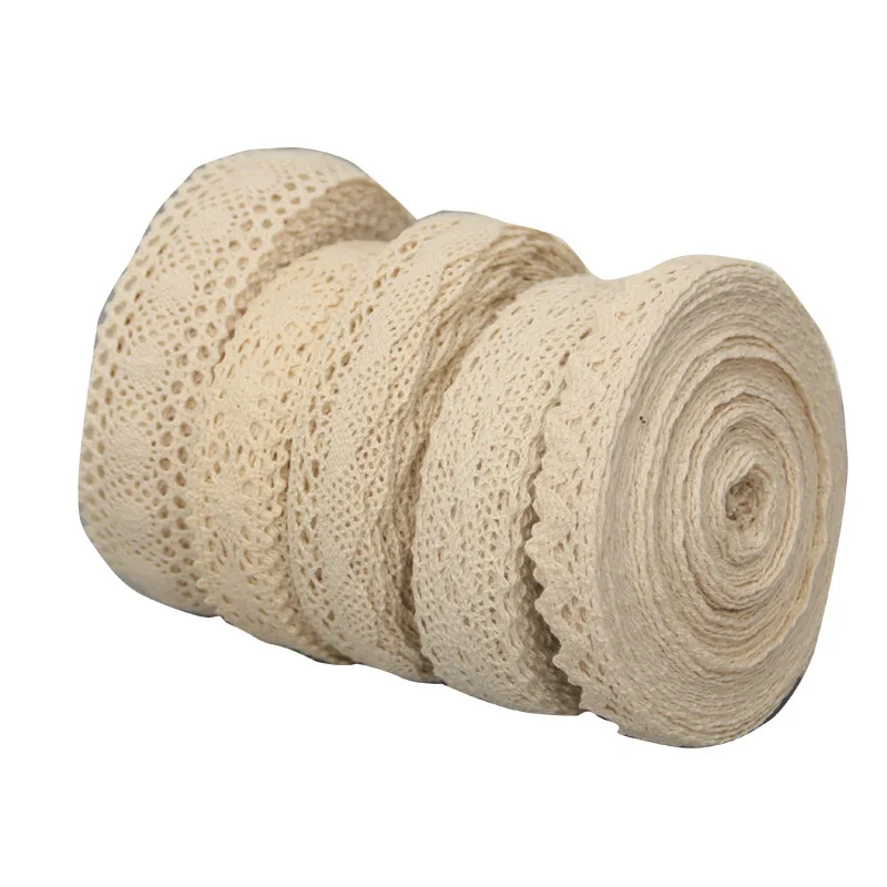 

10 Yards High Quality White Lace Ribbon Tape Laces Trim DIY Embroidered For Sewing Decoration African Fabric Ribbon