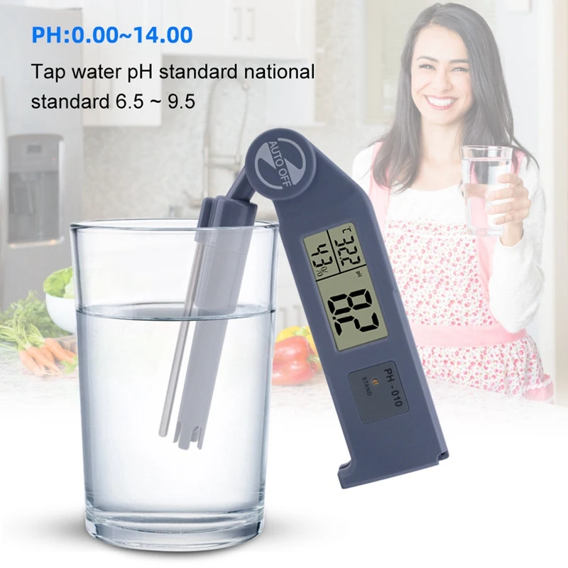 PH 010 Портативный ЖК цифровой измеритель гигрометр Измеритель кислотности