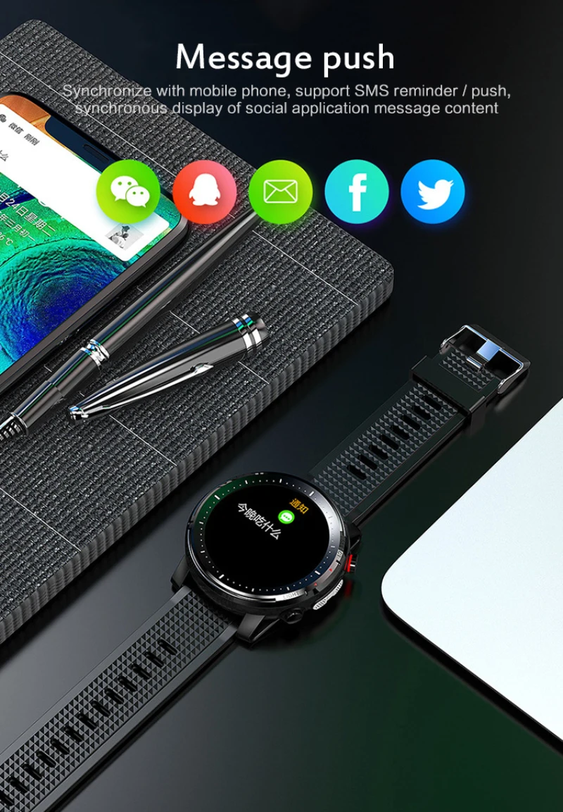 

L15 Full Screen Touch IP68 Waterproof Heart Rate Blood Oxygen Detection Fusion PPG + ECG Technology Portable Useful Smartwatch