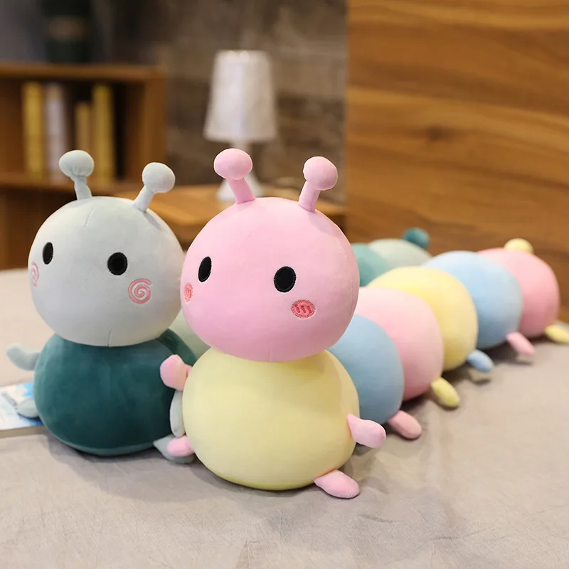 

80-90Cm Big Long Cute Caterpillar Plush Toy Soft Cartoon Animal Stuffed Caterpillar Doll Boyfriend Pillow Kid Girl Birthday Gift