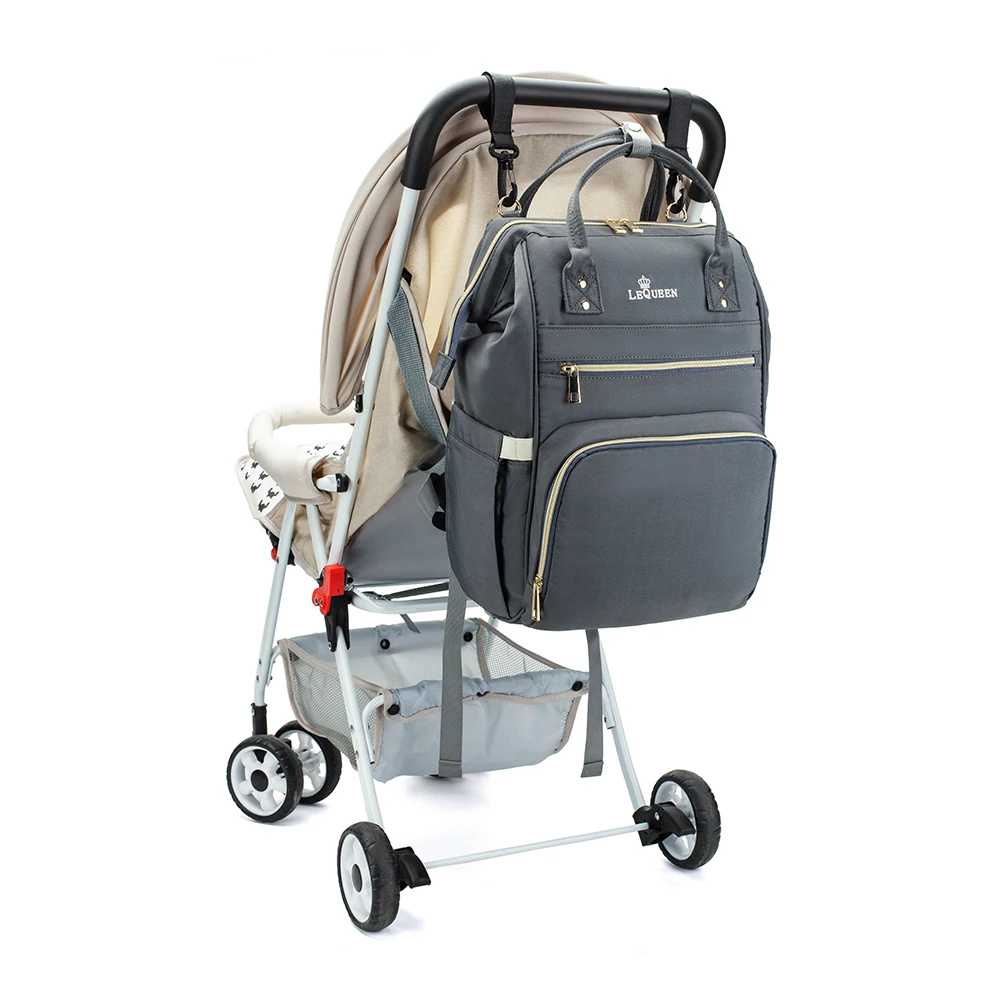 Сумка для подгузников рюкзак большой вместимости однотонная водонепроницаемая