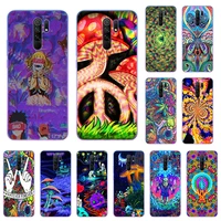 abstact trippy psychedelic art soft phone case for xiaomi redmi note 9 10 8 pro max 9t 9s 8a 9a 9c 8t 7a k20 mi poco x3 x2 cover