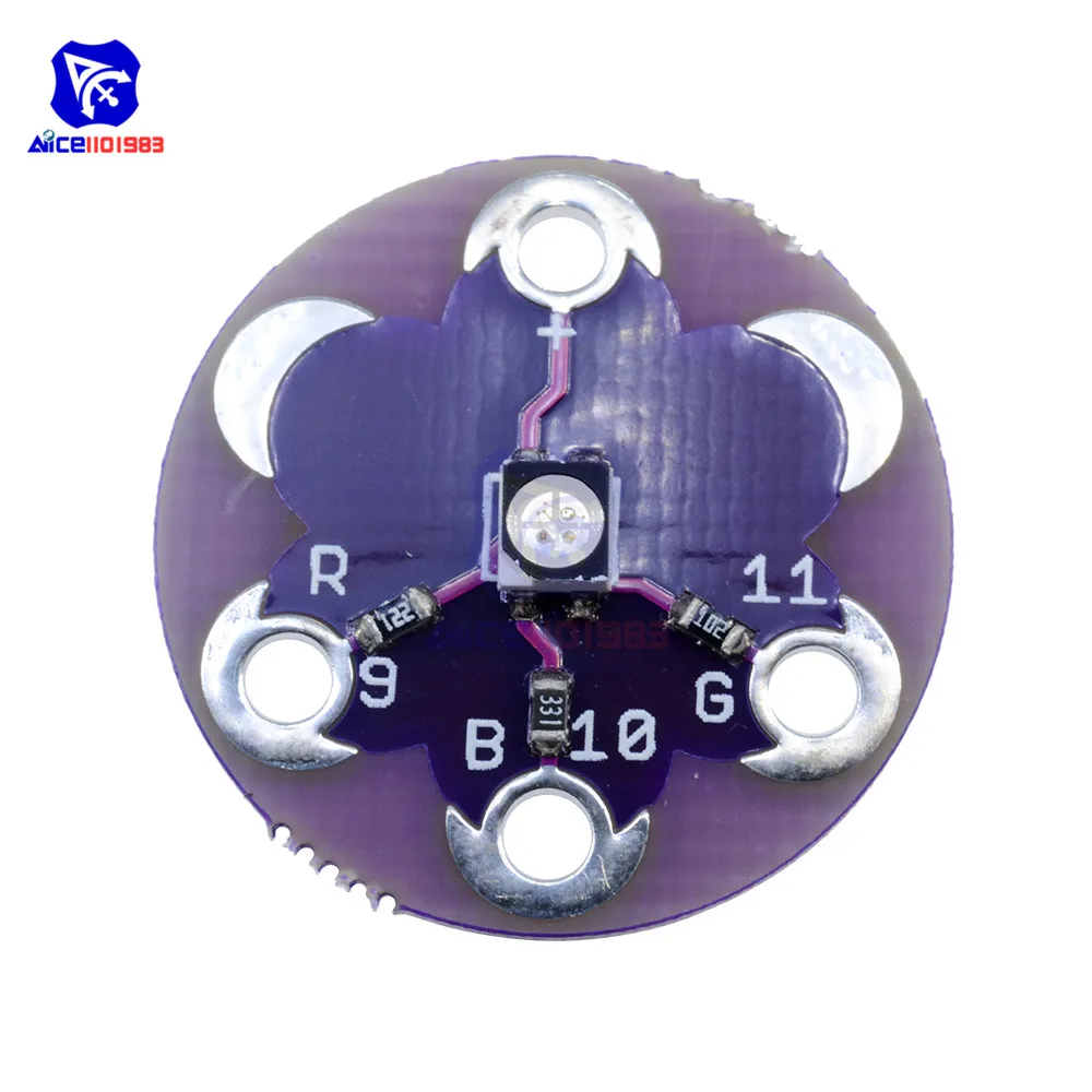 Трехцветный светодиод RGB для Arduino от diymore LilyPad|arduino lilypad|rgb led arduinorgb arduino |