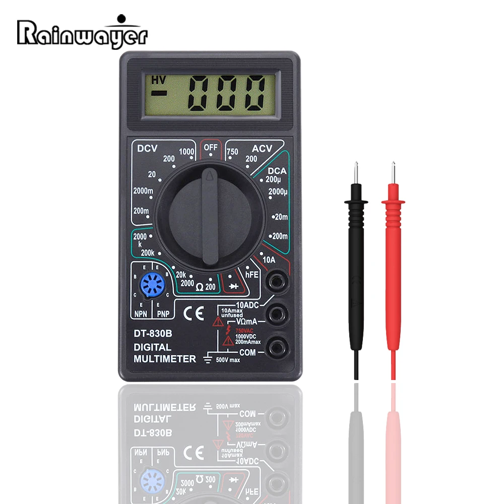 

2 Color LCD Digital Multimeter AC/DC 750/1000V Digital Mini Multimeter probe For Voltmeter Ammeter Ohm Tester Meter