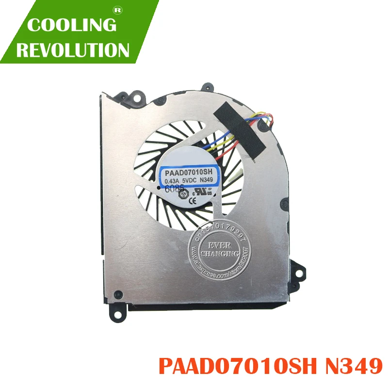 Вентилятор для охлаждения процессора ноутбука PAAD07010SH 0.43A 5VDC N349 4PIN MSI GS32 MS 13F2