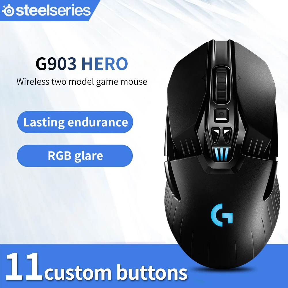 Мышь logitech g903 hero Sensor LIGHTSPEED Беспроводная игровая мышь 16k dpi для ПК обновленная