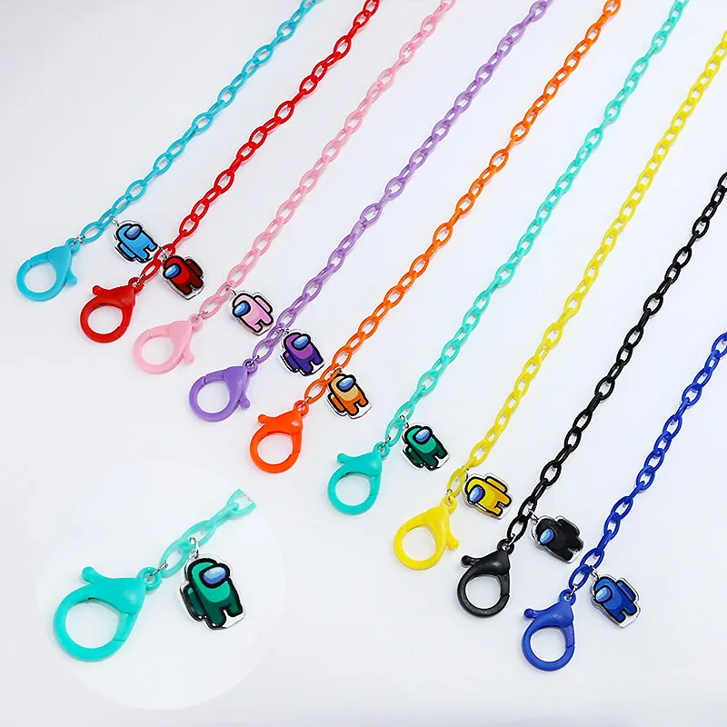 

Creative Cartoon Spaceman Colorful Acrylic Mask Children Masks Chain Rope Holder Non-slip Eyeglass Accessories For Kids Student