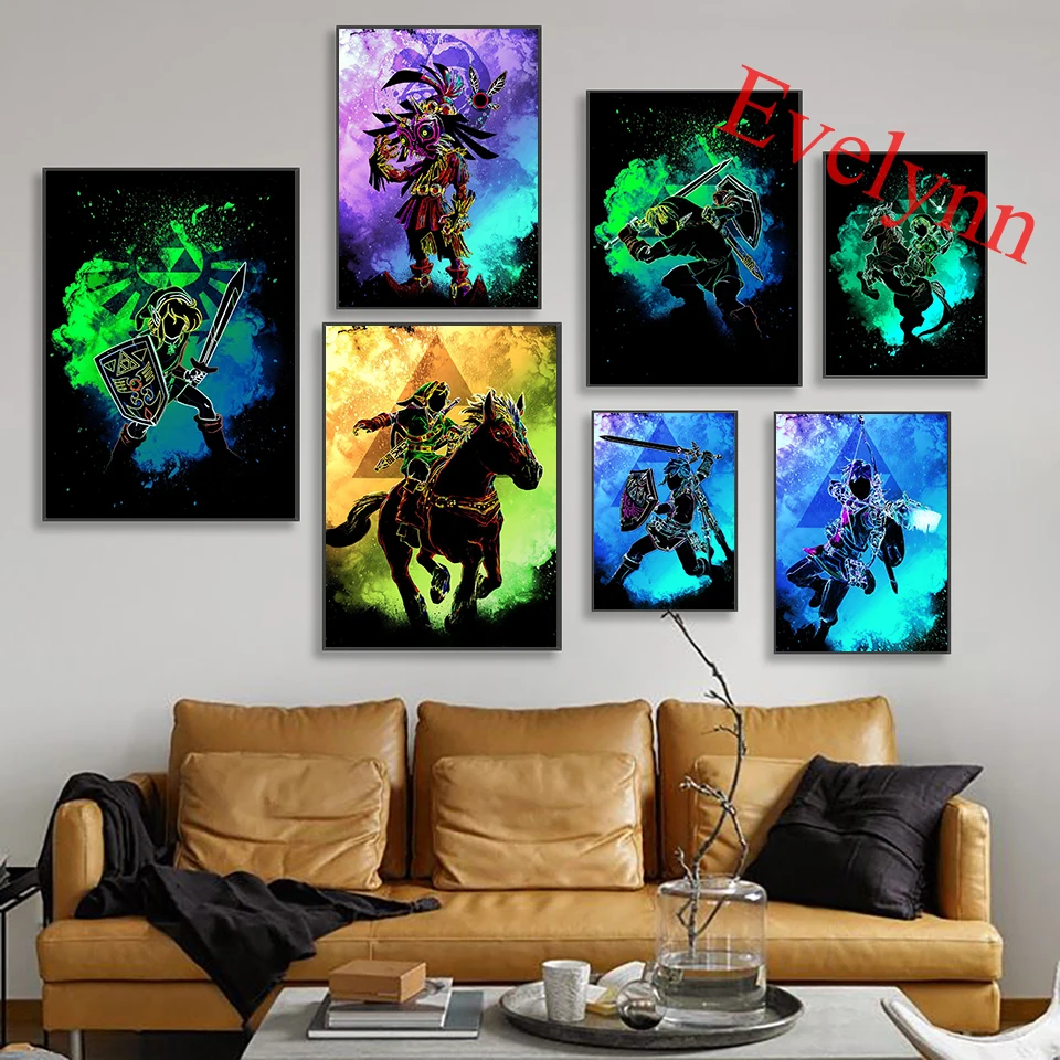 

Electronic Games Legend Of Zelda Poster And Prints On Canvas Wall Art Picture For Nordic Living Room Cuadros Home Decor Painting