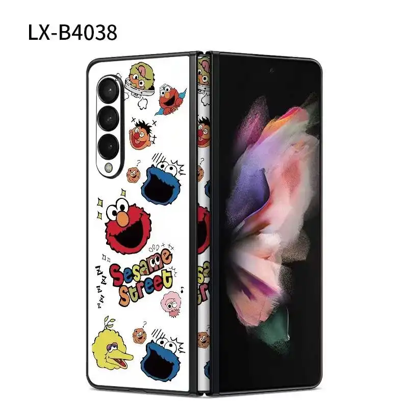 

3D Colorful Anti-Scratch Phone Sticker For Samsung Galaxy Z Fold3 5G Back+Side Protective Film For Z Fold 3 5G Decal Skin Cover
