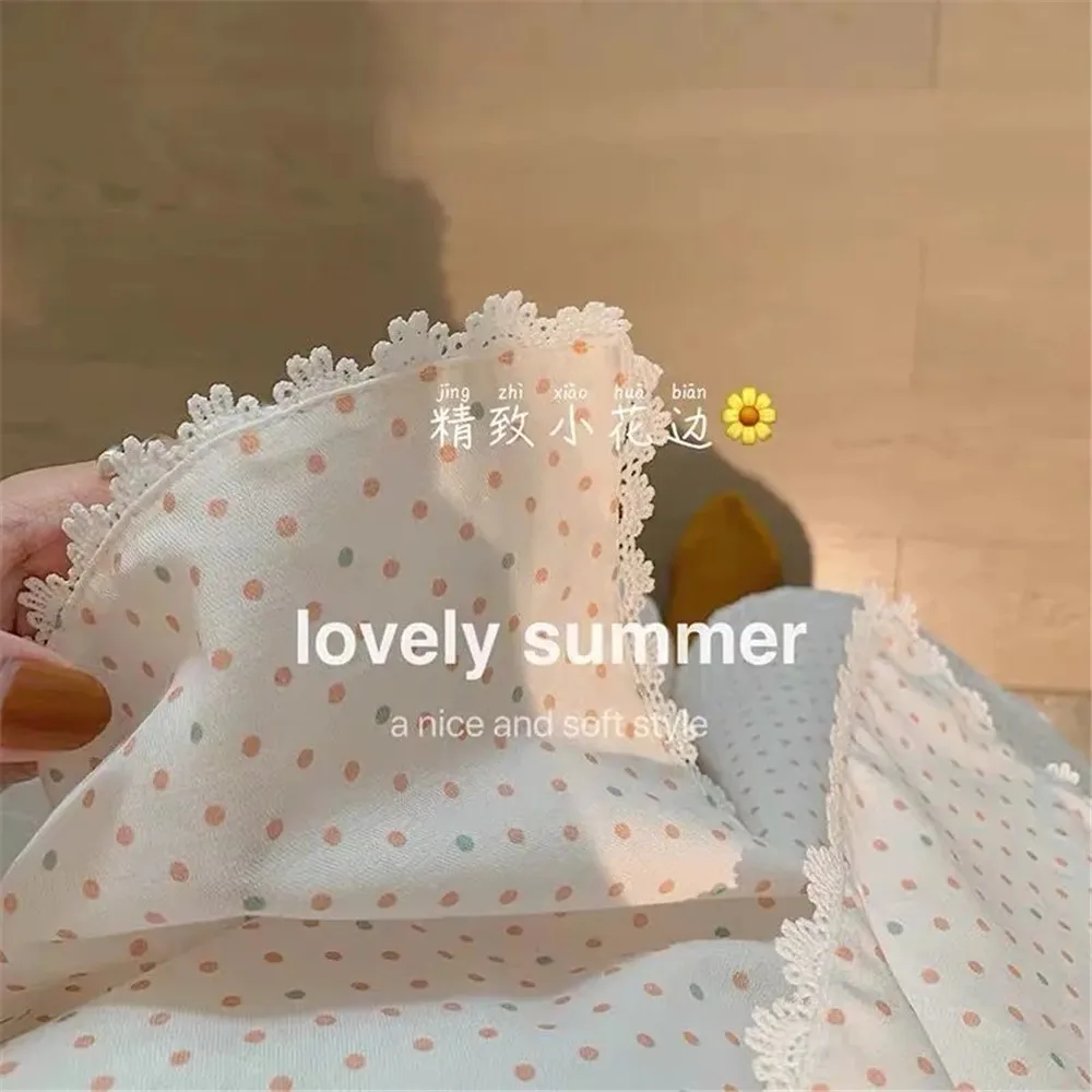 

Korean Home Suit For Women Summer 2021 New Pajamas Polka Dot Pyjamas Japanese Lace Ruffle Pijamas Shorts 2 Piece Set Nightwear