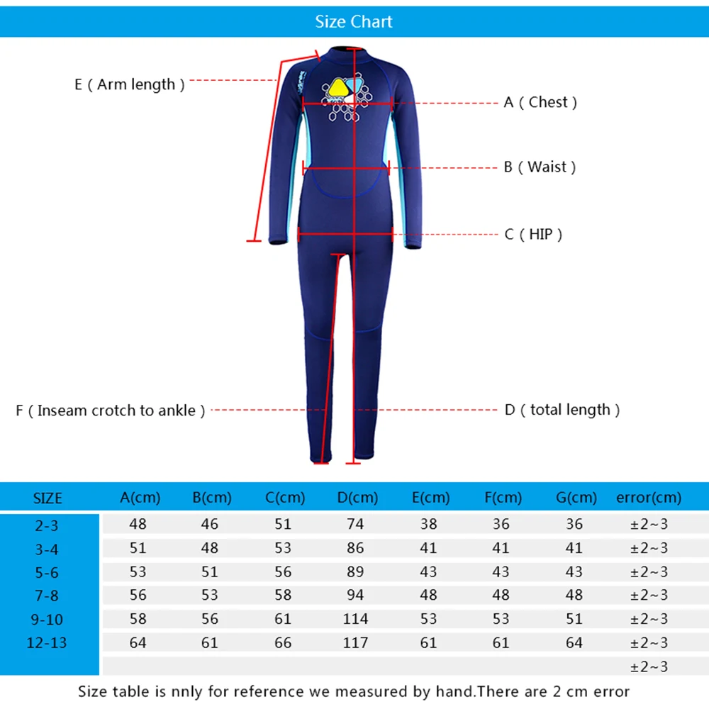 

2MM Neoprene Wetsuits Kids Swimwears Diving Suits Long Sleeves Boys Girls Surfing Children Rash Guards Snorkel One Pieces