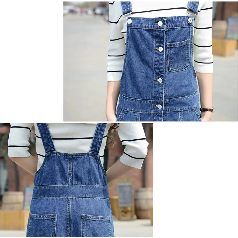 Женская джинсовая юбка на подтяжках длинная облегающая Повседневная