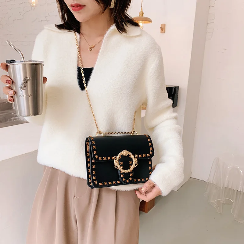 

Women's bag Female Shoulder Bag DIY Accessories Shoulder Messenger Square Crossbody Bags DIY Handmade For Women