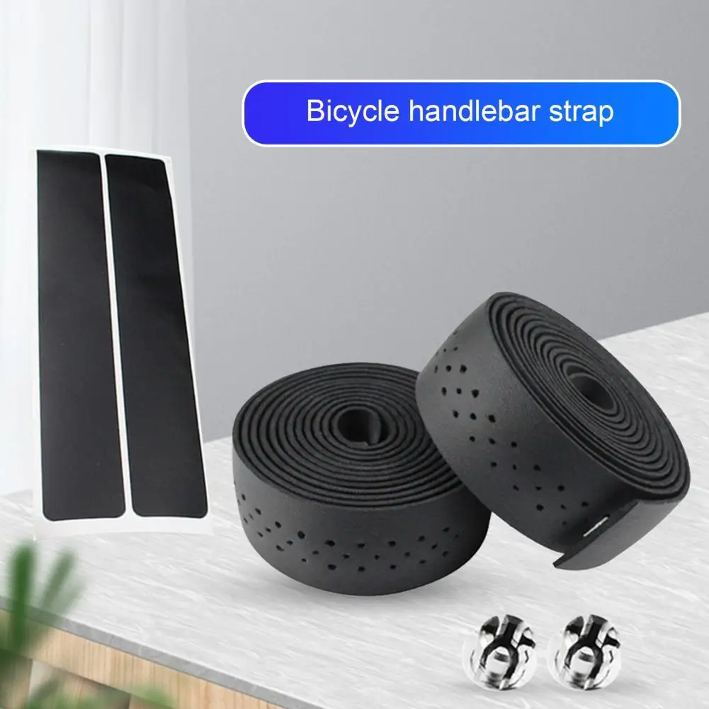 

2Pcs Handlebar Tape Non-slip Comfortable Faux Leather Cycling Handle Wrap for Road Bike
