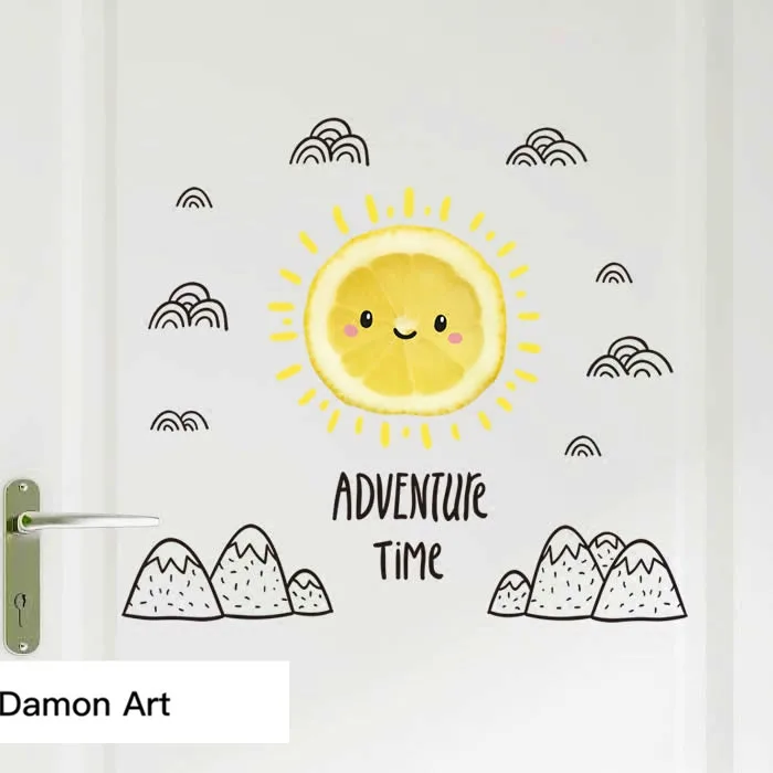 Стикер на стену с изображением солнечного света простые настенные картинки в