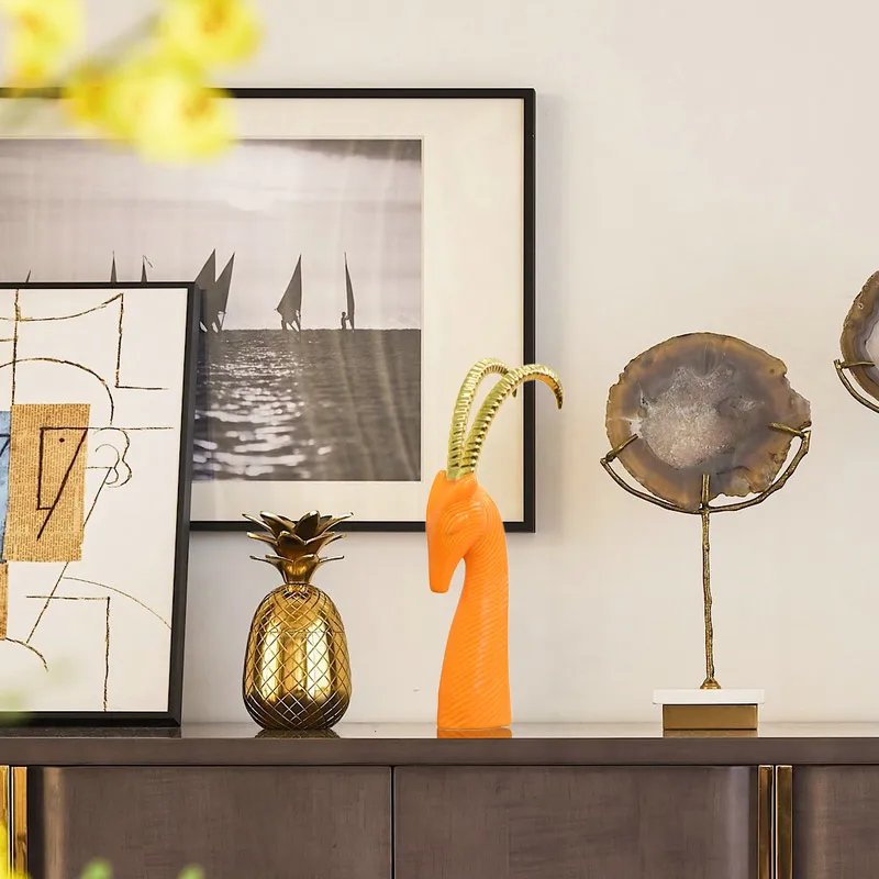 Простой современный керамический антилоп набор фэн шуй украшение для дома