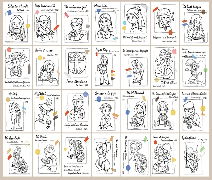 52 мм x 80 бумага для рисования Веселая живопись ломо карта (1 упаковка = 28