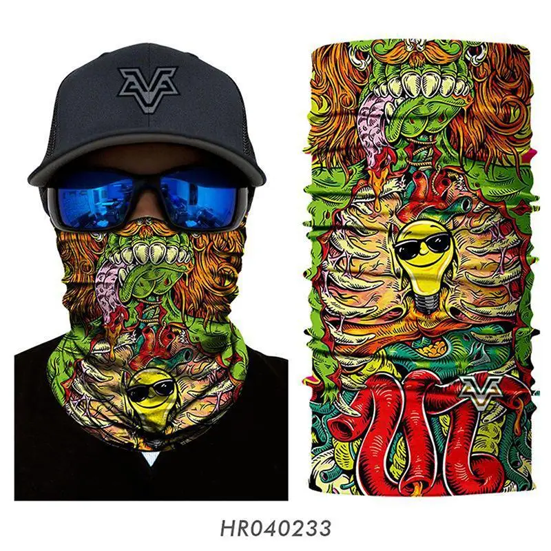 HOT Seamless Magic Scarf Custumal Chinese Dragon National Headband Skull Bandana Mask Colorful Face Shield Balaclava |