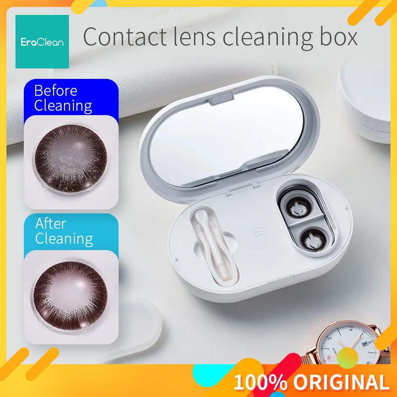 

Newest Eraclean Contact Lens Ultrasonic Cleaning Machine High Frequency 56000 Hz Frequency Vibration Timing Rechargeable Cleaner