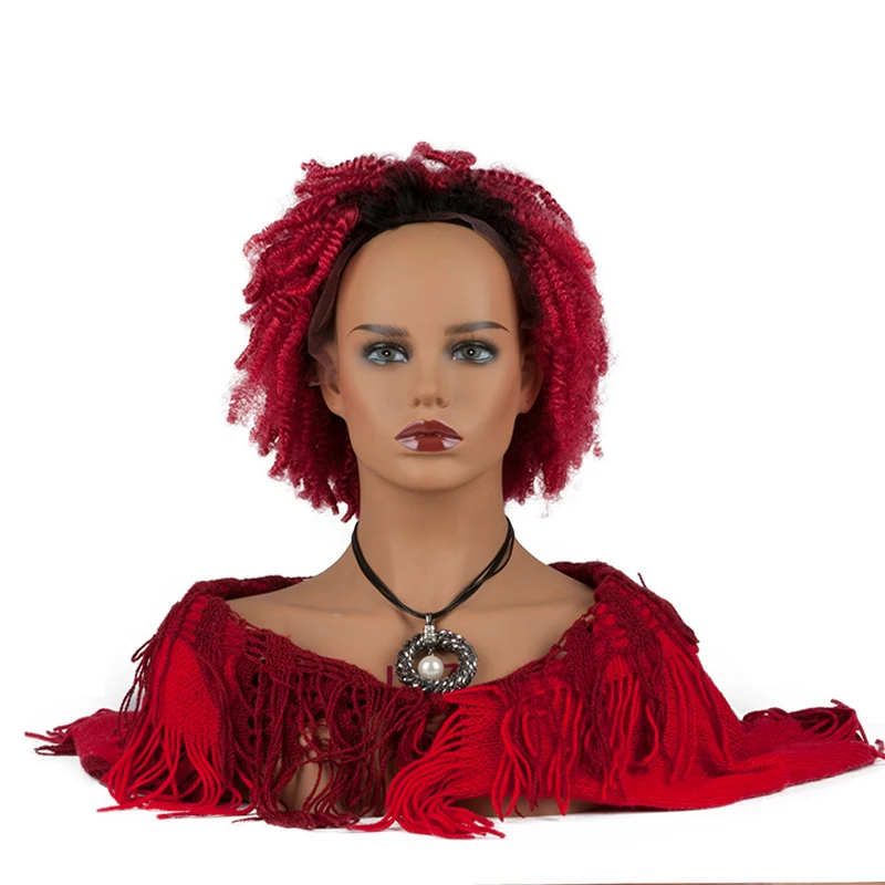 ПВХ реалистичный манекен женщина дисплей головы шляпа парик очки алмаз ожерелье