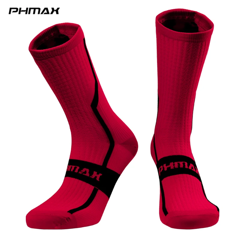 PHMAX Pro велосипедные носки летние MTB велосипедные носки профессиональные спортивные гоночные горные велосипедные носки 7 цветов унисекс - Цвет: Red