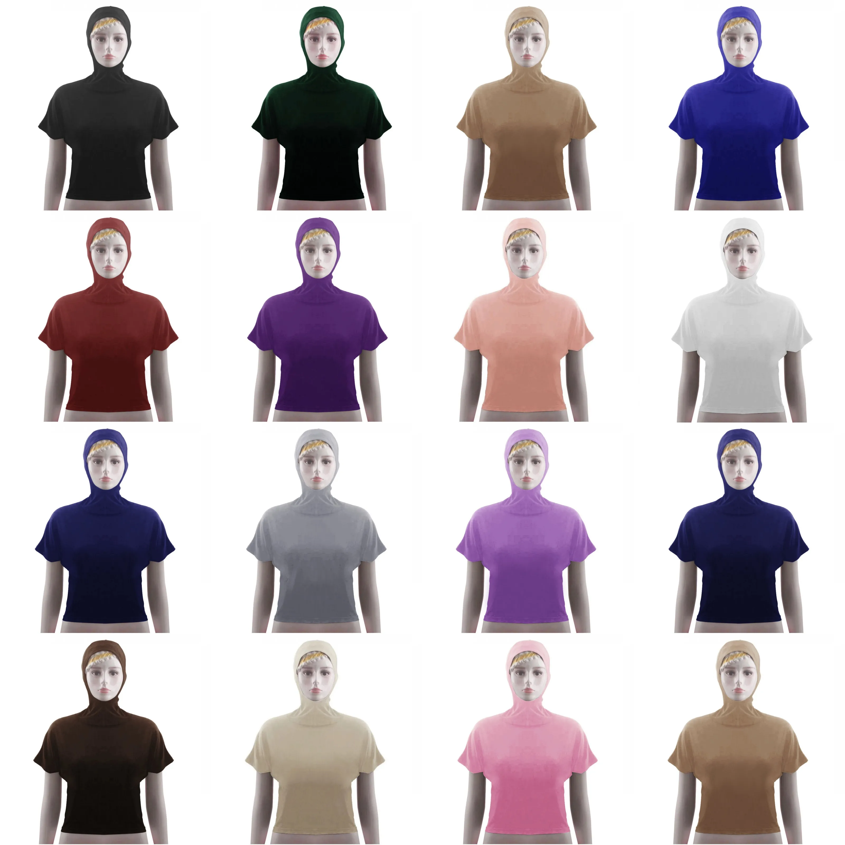 Однотонный женский топ Dromiya Солнцезащитный с капюшоном блузка коротким рукавом