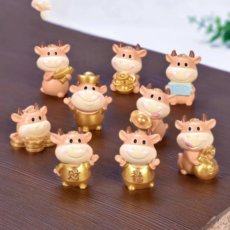 

Cute Cow Gardening Bonsai Decoration Resin Crafts Micro Landscape Miniature Fairy Garden Decoration Accessories Moss Ornaments