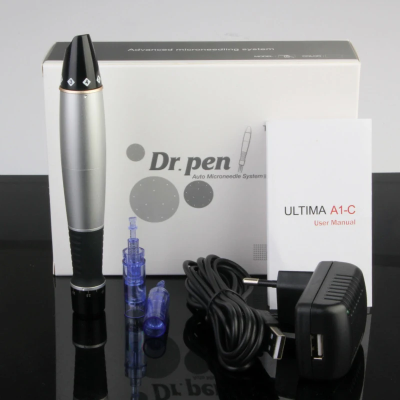 Dr. Pen Ultima A1 электрическая Дерма ручка с 10 микроиглами мезотерапия Автоматическая микро игольная ручка микроиглальная система мезо машина